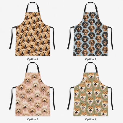 Custom Pet Photo Apron Personalized Dog Lover BBQ Apron, Unique Kitchen Apron Gift for Dog Mom and Dad THUC99