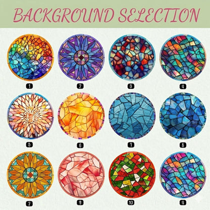 Custom Mom & Baby Photo Suncatcher – Personalized Stained Glass Window Hanging (THUC99)