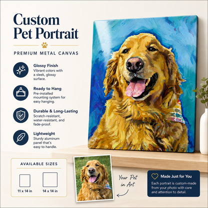 Custom Pet Metal Wall Art – Personalized Dog Portrait From Photo Gift For Pet Lover THUC99
