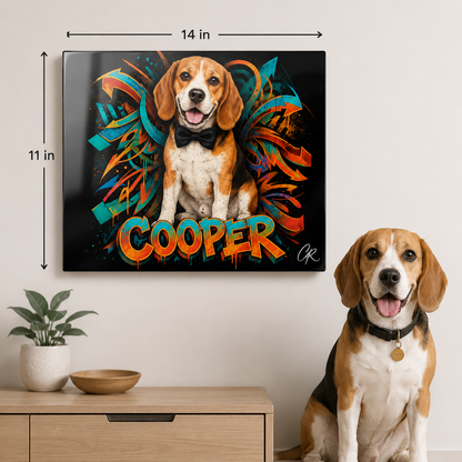 Personalized Pet Metal Wall Art – Custom Dog Portrait Print Gift For Dog Cat Lover THUC99