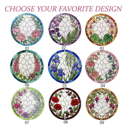 Custom Photo Family Photo Suncatcher – Personalized Stained Glass Window Hanging For Mom Gift THUC99