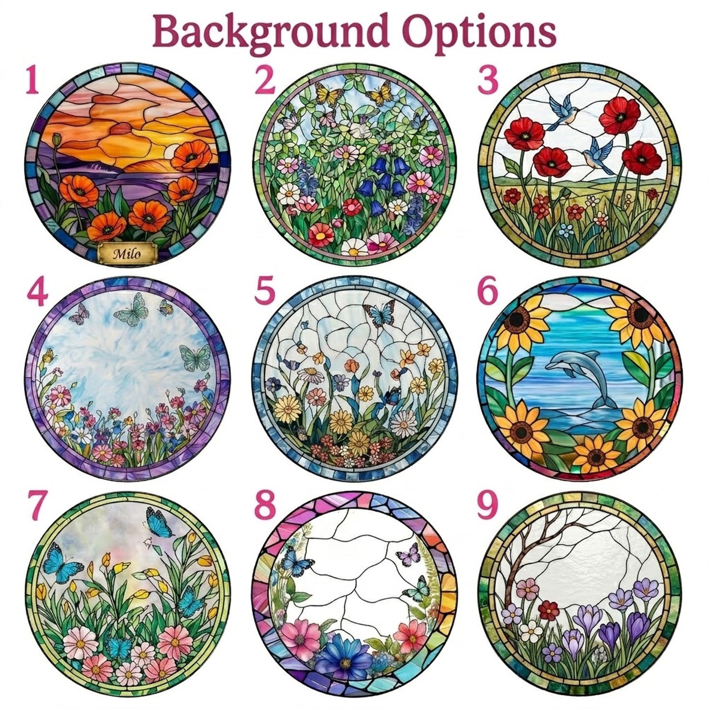 Custom Photo Family Stained Glass Hanging – Personalized Home Decor Gift For Mother's Day (THUC99)
