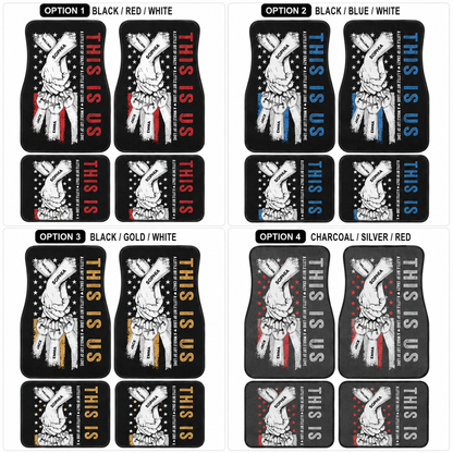 Personalized Dad Us Flannel Car Floor Mats, Custom Dad Floor Mats, Gift For Dad TOM99