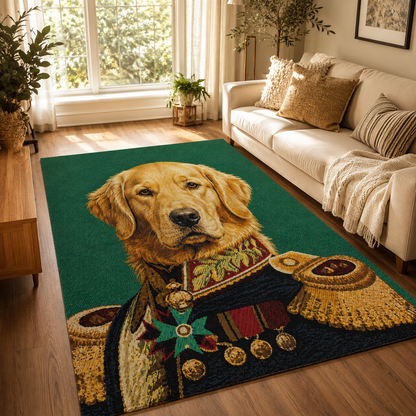 Custom Photo Royal Dog Area Rug | Gift For Dog Lovers