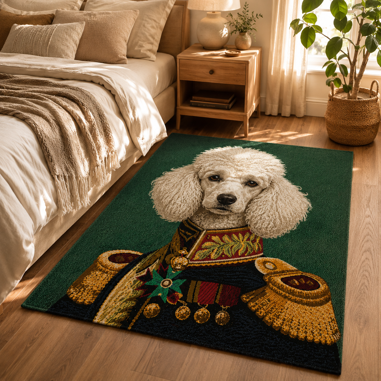 Custom Photo Royal Dog Area Rug | Gift For Dog Lovers