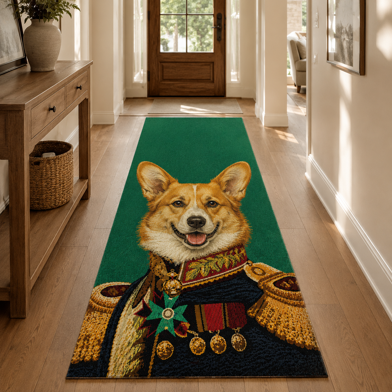 Custom Photo Royal Dog Area Rug | Gift For Dog Lovers