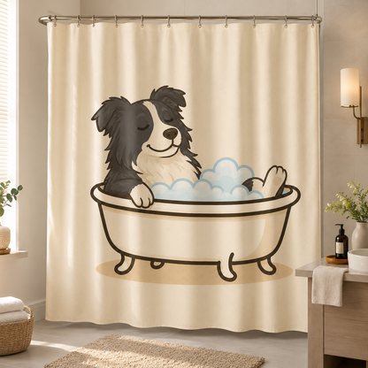 Custom Photo Dog In Bath Shower Curtain | Gift For Dog Lovers