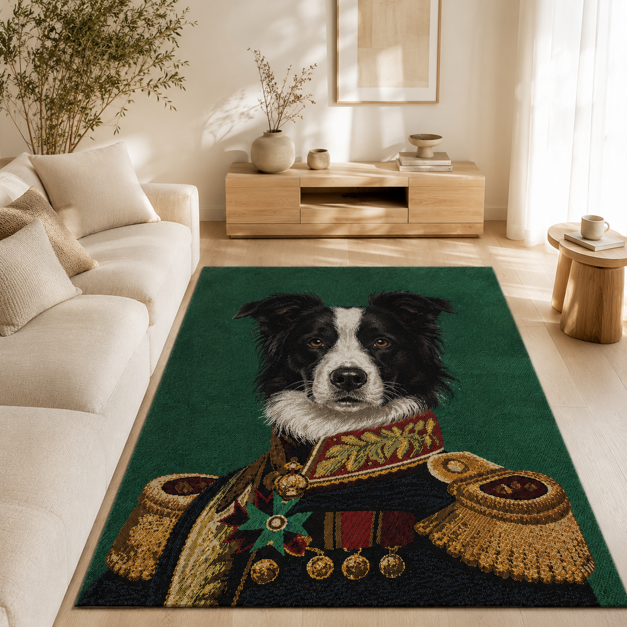Custom Photo Royal Dog Area Rug | Gift For Dog Lovers