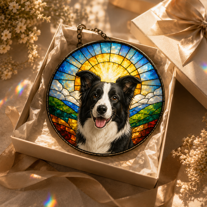 Custom Photo Dog Lover Glass Suncatcher Gift – Personalized Pet Dog Lover Gift | Dog Memorial Gifts