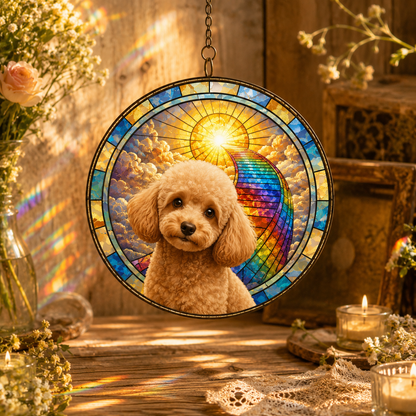 Custom Photo Dog Lover Glass Suncatcher Gift – Personalized Pet Dog Lover Gift | Dog Memorial Gifts