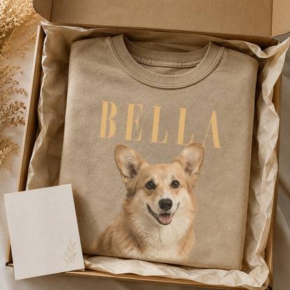 Custom Photo Dog Mom Unisex Wash T-Shirt, Personalized Pet Lover Gift | Gift For Dog Lovers