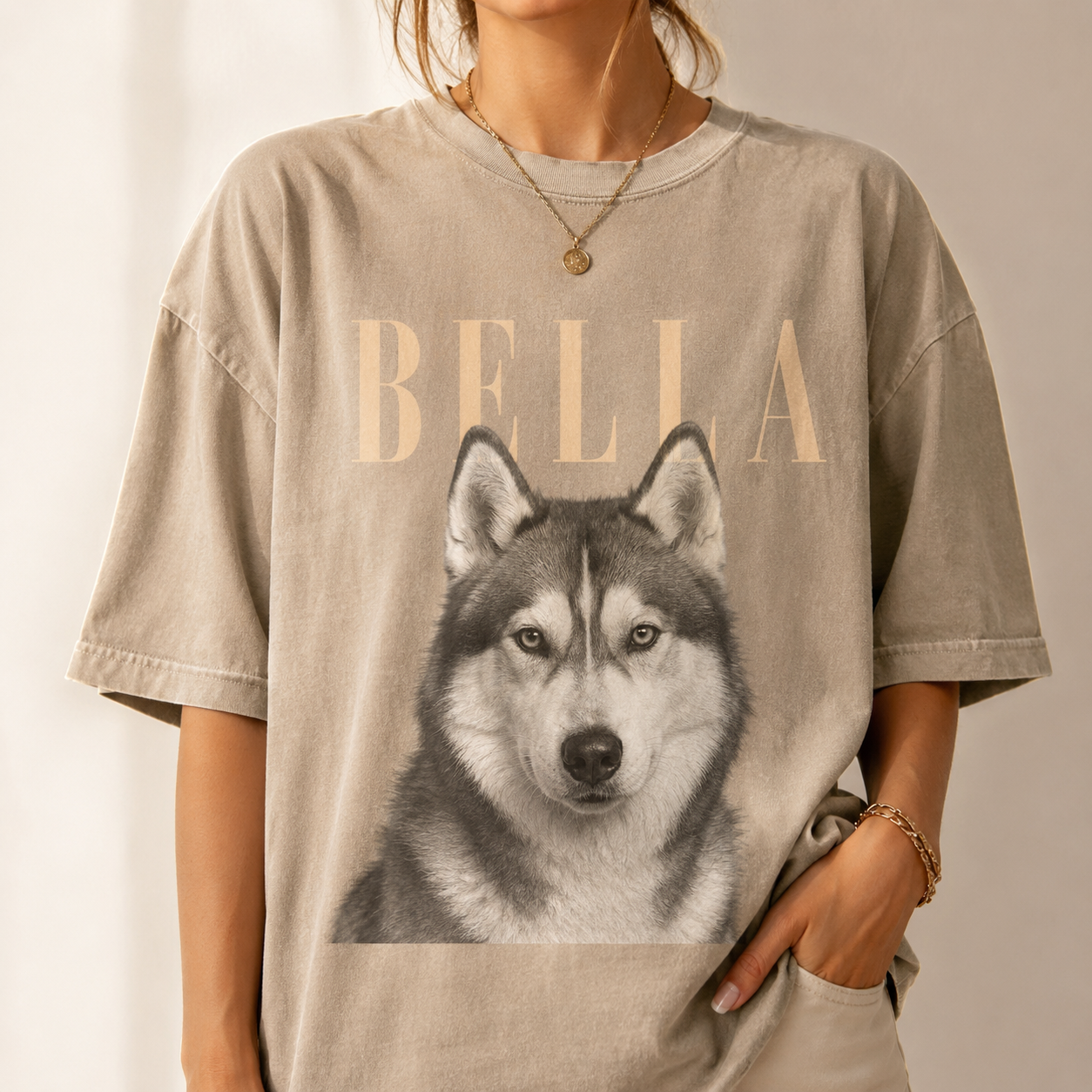 Custom Photo Dog Mom Unisex Wash T-Shirt, Personalized Pet Lover Gift | Gift For Dog Lovers