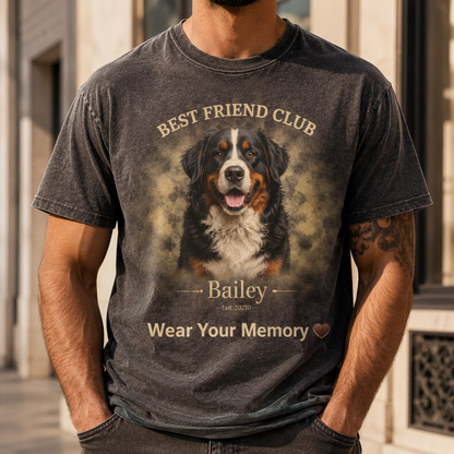 Custom Photo Dog Unisex Wash T-Shirt, Personalized Pet Lover Gift | Gift For Dog Lovers