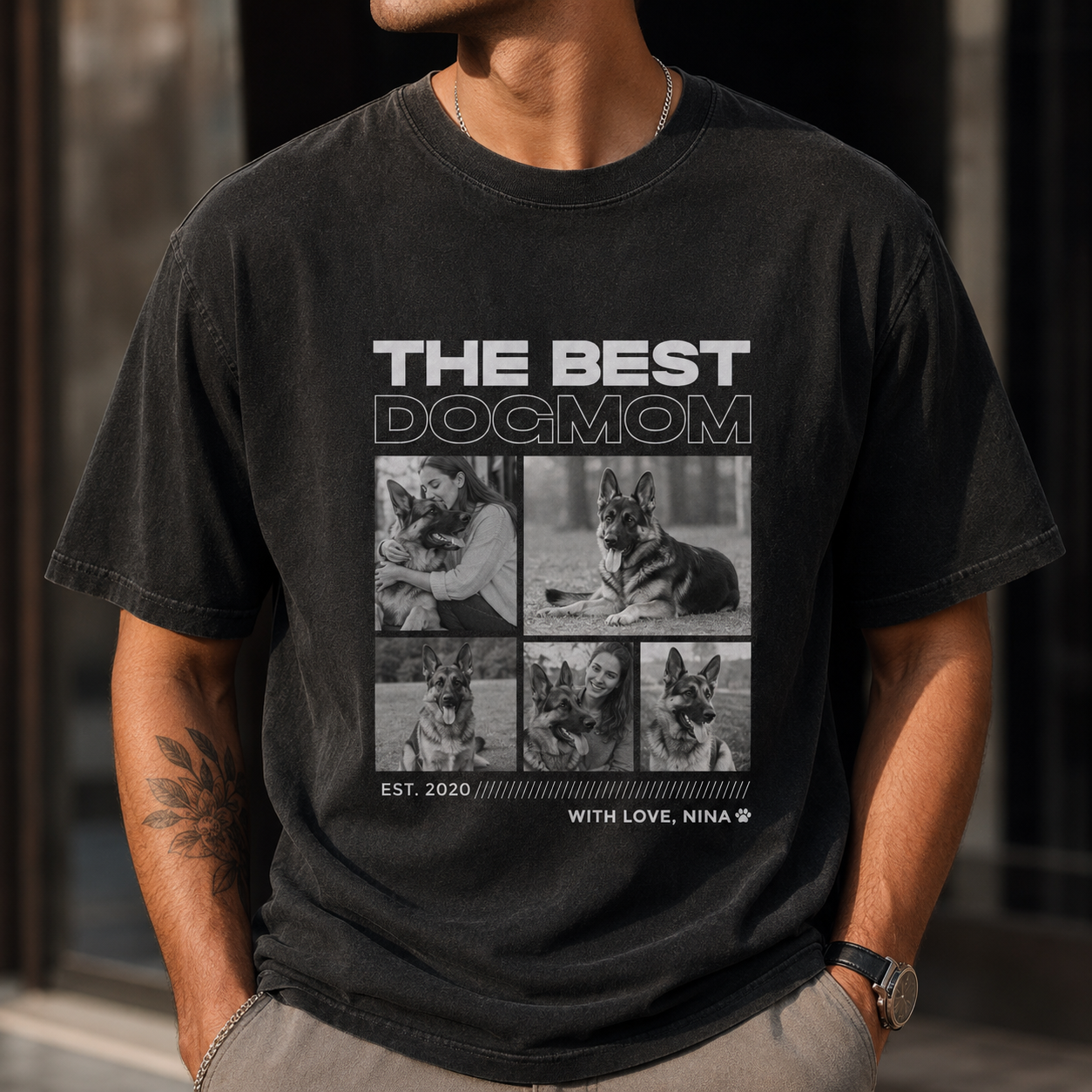 Custom Photo Dog Unisex Wash T-Shirt, Personalized Pet Lover Gift | Gift For Dog Lovers