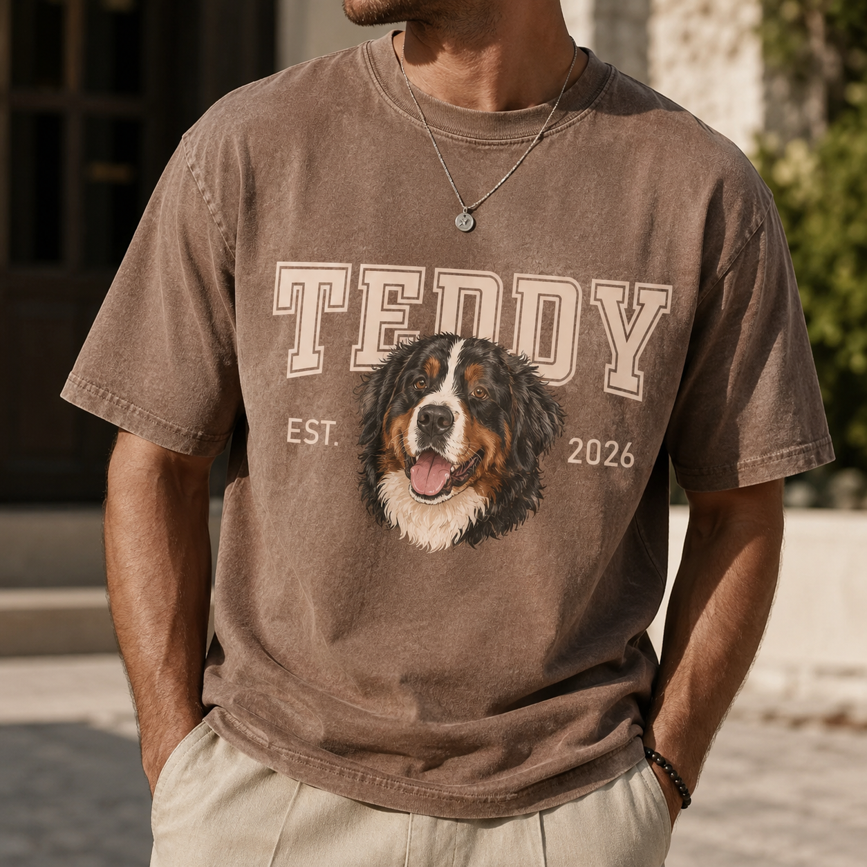 Custom Photo Dog Unisex Wash T-Shirt, Personalized Pet Lover Gift | Gift For Dog Lovers