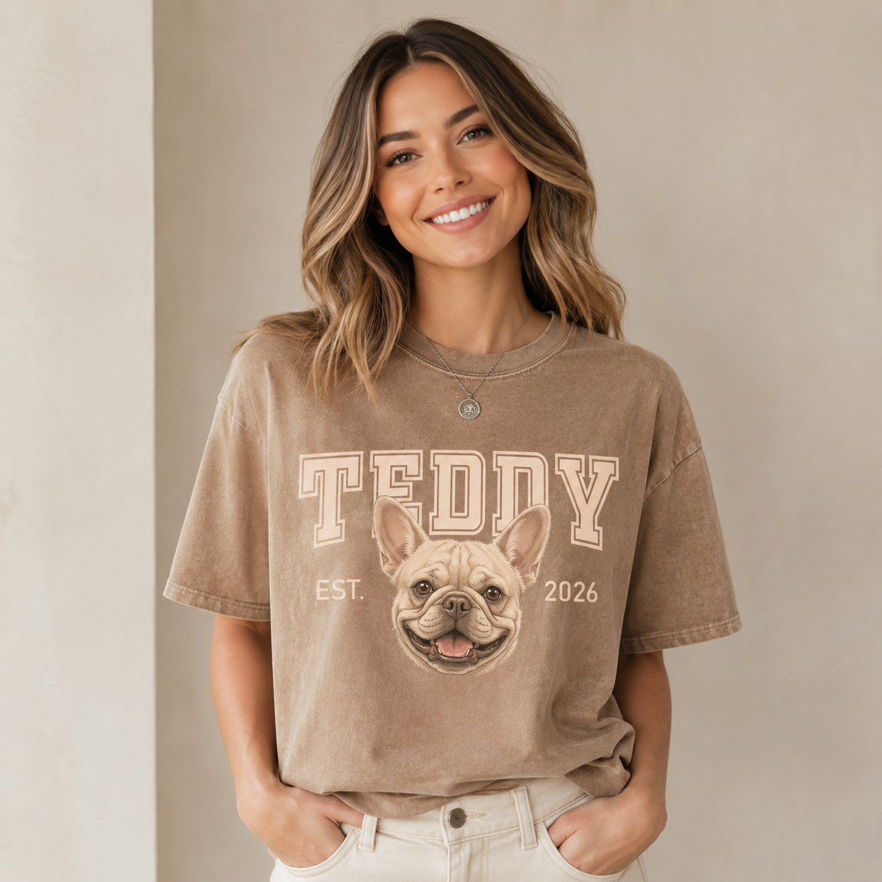 Custom Photo Dog Unisex Wash T-Shirt, Personalized Pet Lover Gift | Gift For Dog Lovers