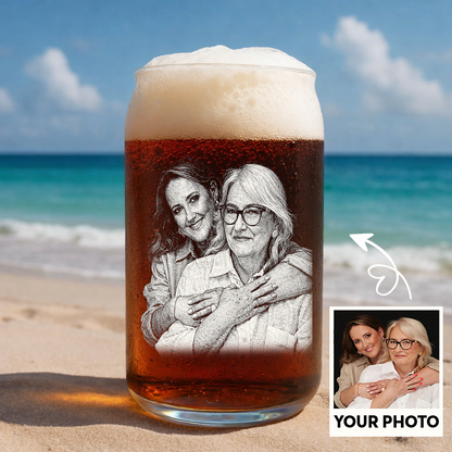 Custom Photo Mother's Day Stemless Wine Glass, Personalized Gift for Mom from Kids THUC99
