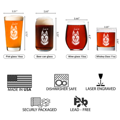 Custom Photo and Name Dog Wine Glass, Personalized Dog Lover Gift THUC99