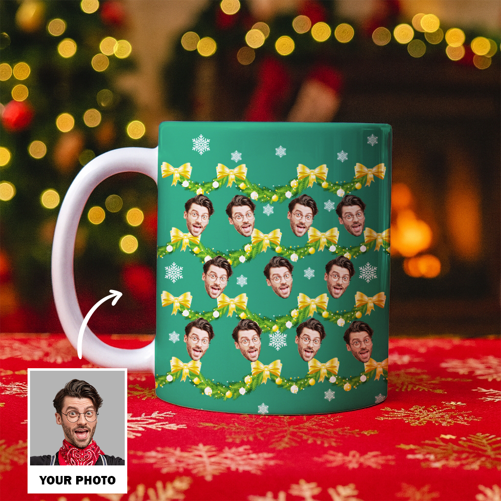 Personalized Dog Photo Christmas Mug – Custom Pet Name Coffee Cup – Funny Holiday Gift for Dog Lover 2025 Ceramic Mug TH99
