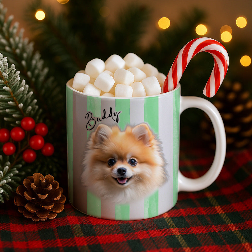 Personalized Pet Photo and Name Mug – Custom Dog and Cat Coffee Cup, Custom Pet Portrait Ceramic Mug, Cute Pet Lover Gift