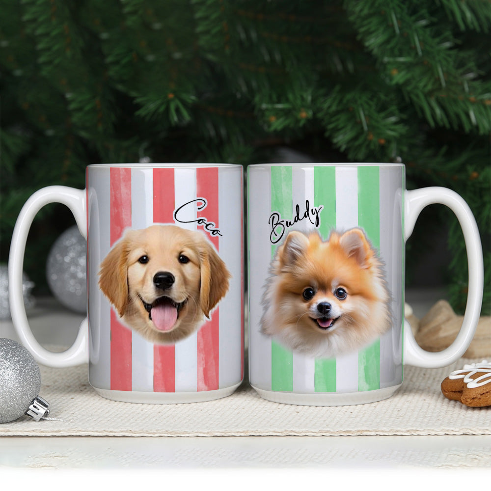 Personalized Pet Photo and Name Mug – Custom Dog and Cat Coffee Cup, Custom Pet Portrait Ceramic Mug, Cute Pet Lover Gift