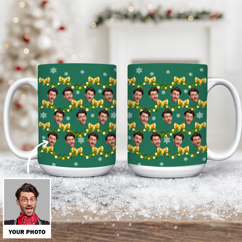 Personalized Dog Photo Christmas Mug – Custom Pet Name Coffee Cup – Funny Holiday Gift for Dog Lover 2025 Ceramic Mug TH99