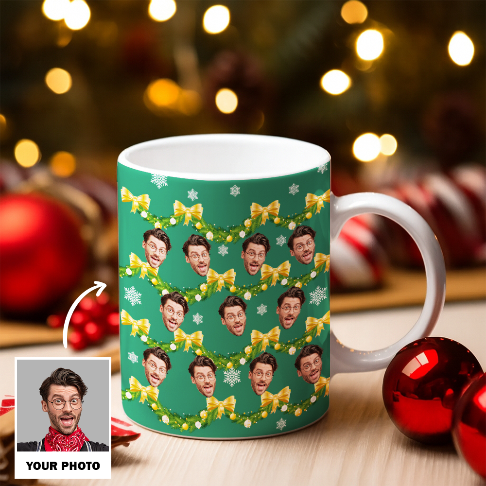 Personalized Dog Photo Christmas Mug – Custom Pet Name Coffee Cup – Funny Holiday Gift for Dog Lover 2025 Ceramic Mug TH99