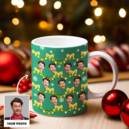 Personalized Dog Photo Christmas Mug – Custom Pet Name Coffee Cup – Funny Holiday Gift for Dog Lover 2025 Ceramic Mug TH99