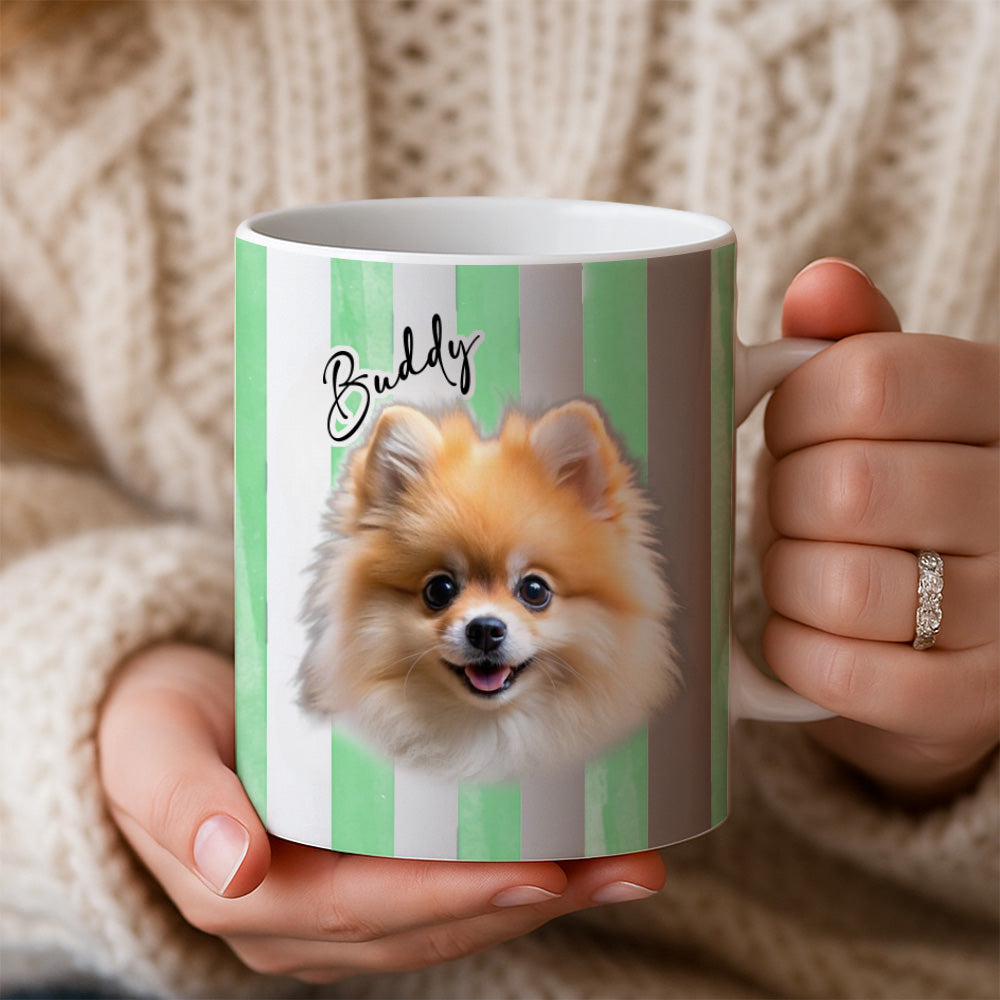 Personalized Pet Photo and Name Mug – Custom Dog and Cat Coffee Cup, Custom Pet Portrait Ceramic Mug, Cute Pet Lover Gift