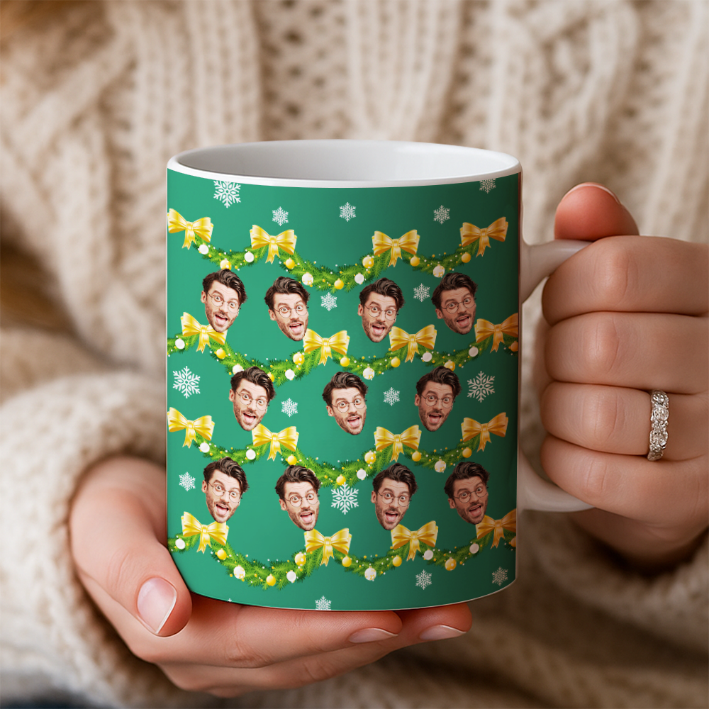 Personalized Dog Photo Christmas Mug – Custom Pet Name Coffee Cup – Funny Holiday Gift for Dog Lover 2025 Ceramic Mug TH99