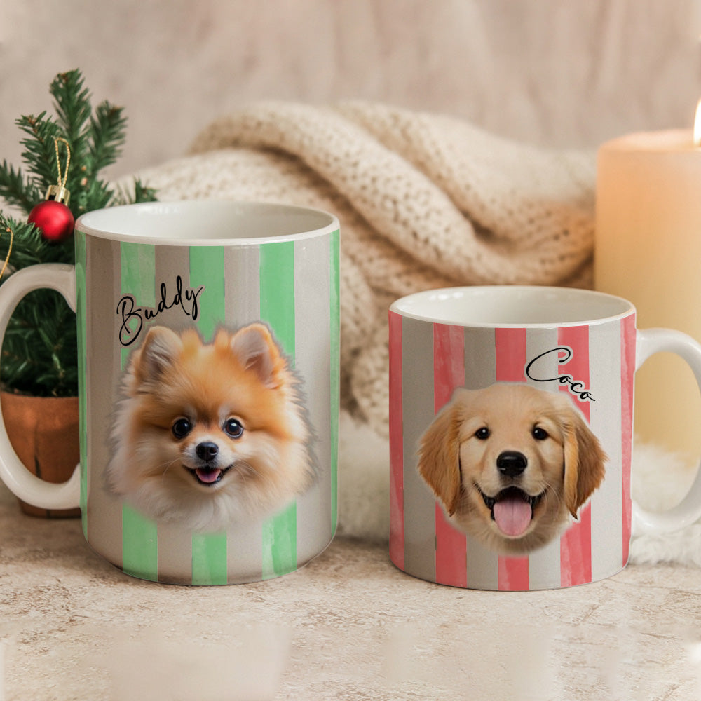 Personalized Pet Photo and Name Mug – Custom Dog and Cat Coffee Cup, Custom Pet Portrait Ceramic Mug, Cute Pet Lover Gift