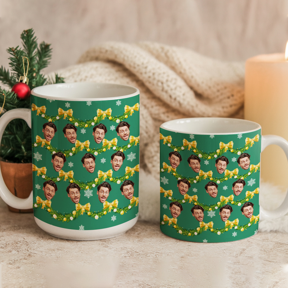 Personalized Dog Photo Christmas Mug – Custom Pet Name Coffee Cup – Funny Holiday Gift for Dog Lover 2025 Ceramic Mug TH99