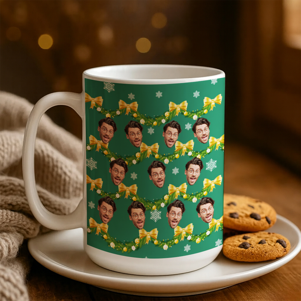 Personalized Dog Photo Christmas Mug – Custom Pet Name Coffee Cup – Funny Holiday Gift for Dog Lover 2025 Ceramic Mug TH99