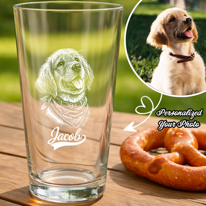Custom Photo Dog with Name Wine Glass, Personalized Dog Lover Gift THUC99