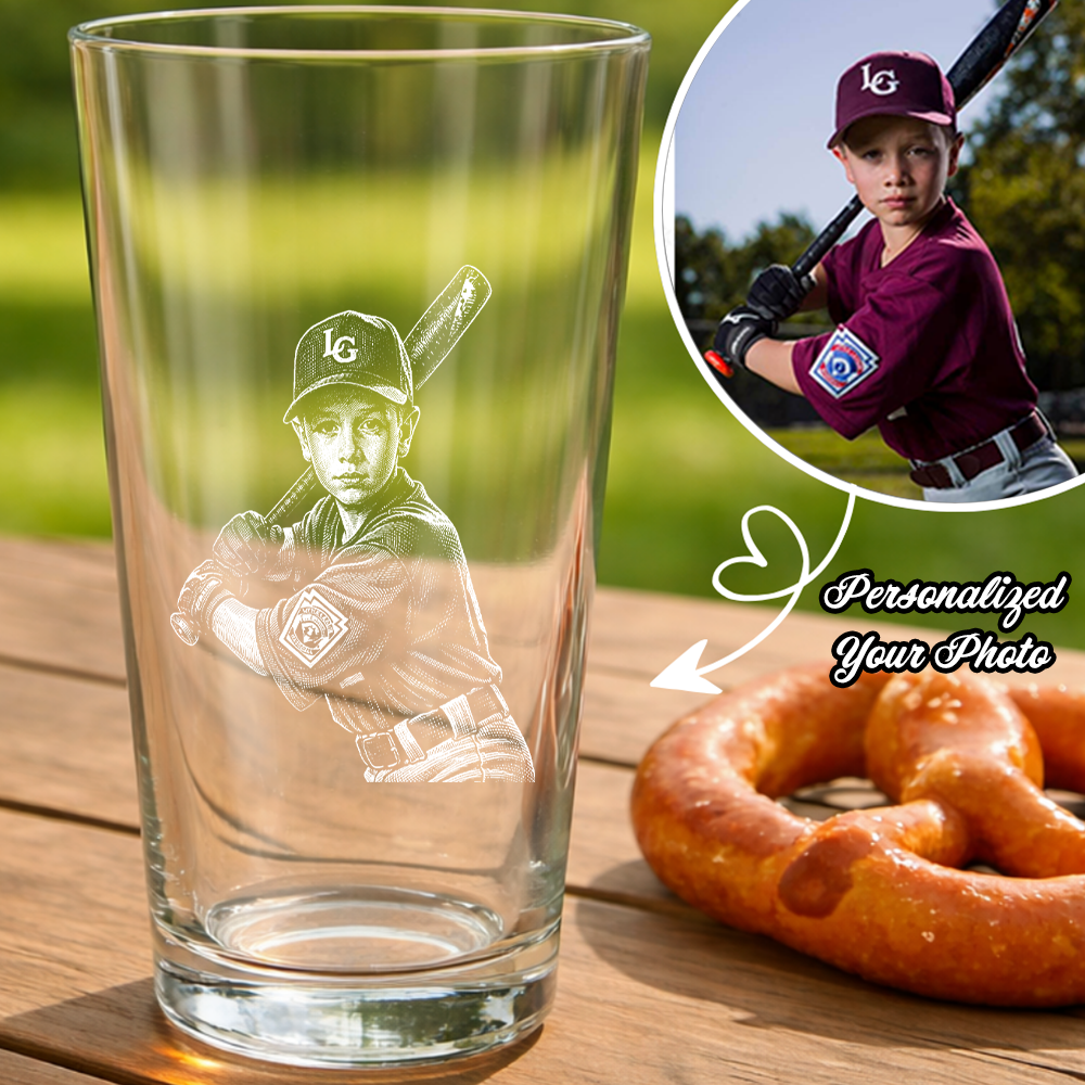 Custom Photo Your Son Baseball Wine Glass, Personalized Baseball Mom Gift THUC99