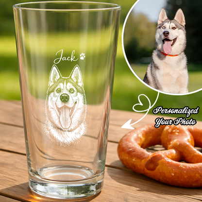 Custom Photo and Name Dog Wine Glass, Personalized Dog Lover Gift THUC99