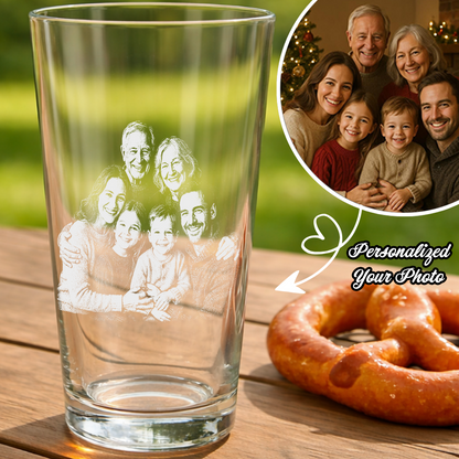 Custom Photo Family Love Papa Stemless Wine Glass, Personalized Gift For Father's Day THUC99