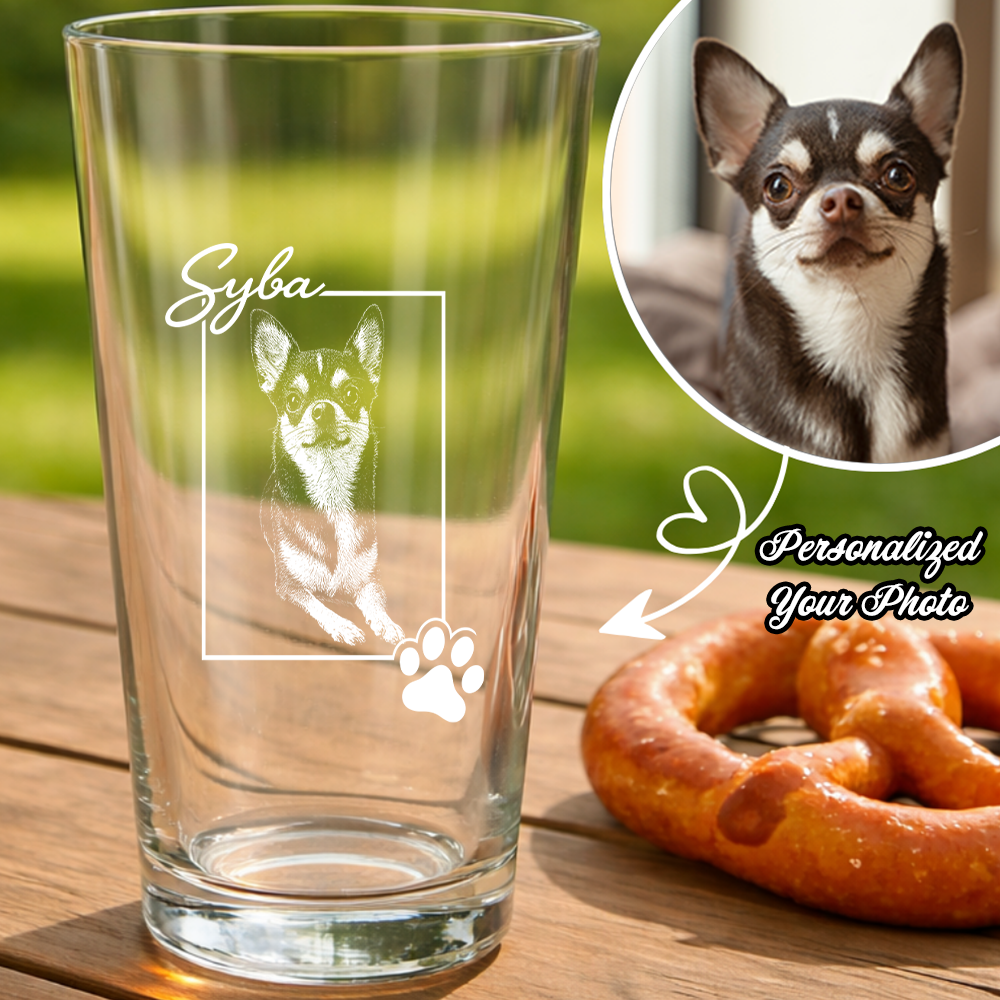 Custom Photo Dog Paw Wine Glass, Personalized Dog Lover Gift for Dog Mom and Dog Dad THUC99