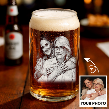 Custom Photo Mother's Day Stemless Wine Glass, Personalized Gift for Mom from Kids THUC99