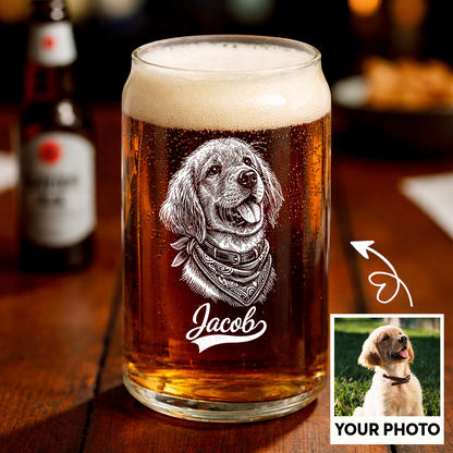 Custom Photo Dog with Name Wine Glass, Personalized Dog Lover Gift THUC99