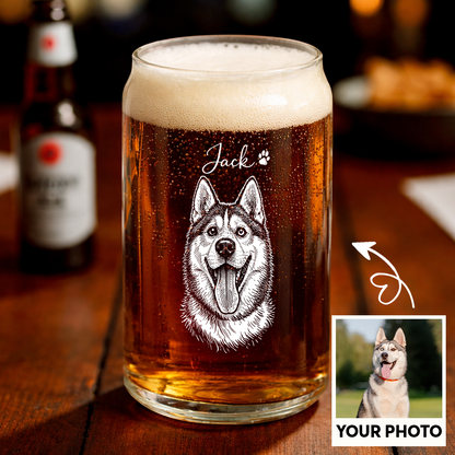 Custom Photo and Name Dog Wine Glass, Personalized Dog Lover Gift THUC99