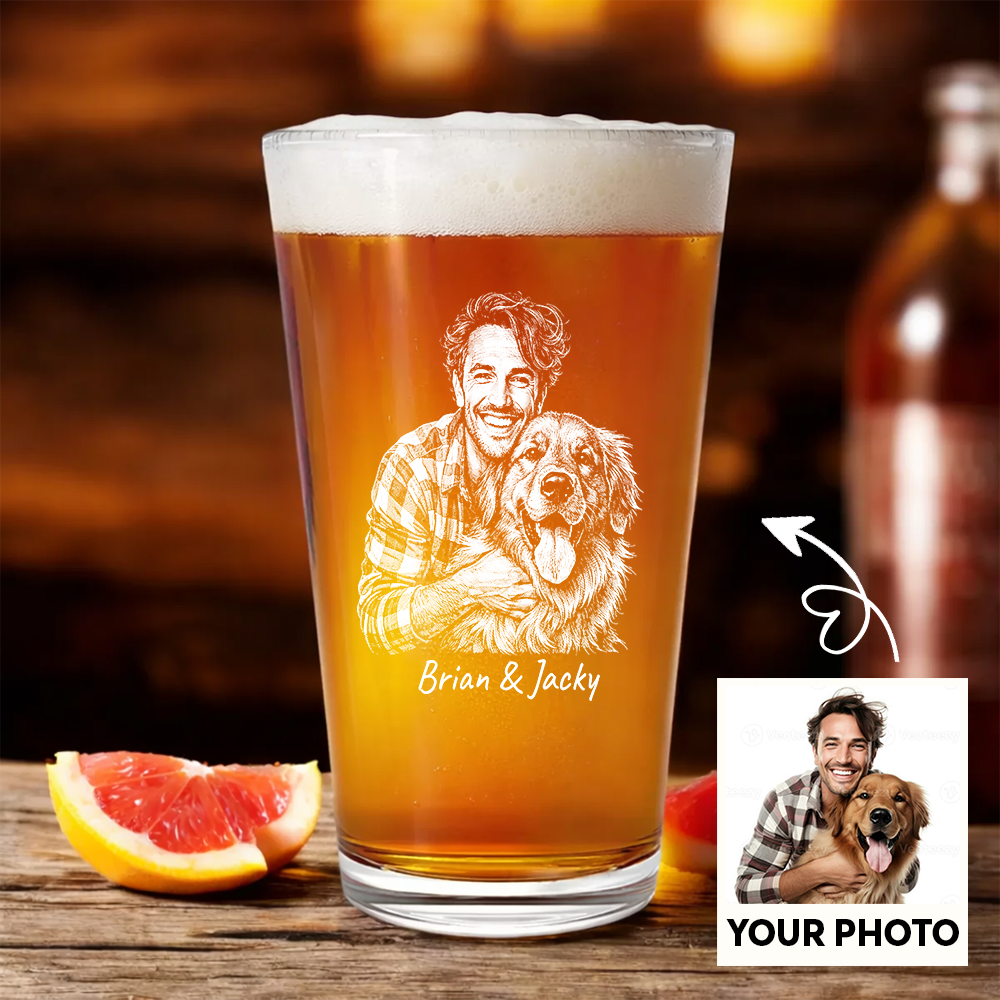 Custom Photo Your Pet Memorial Wine Glass, Personalized Dog Cat Loss Gift THUC99