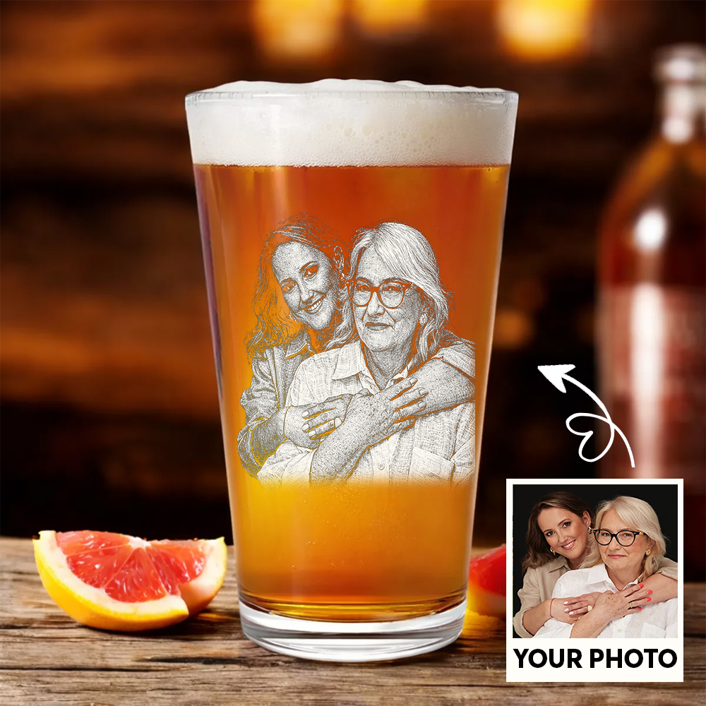 Custom Photo Mother's Day Stemless Wine Glass, Personalized Gift for Mom from Kids THUC99