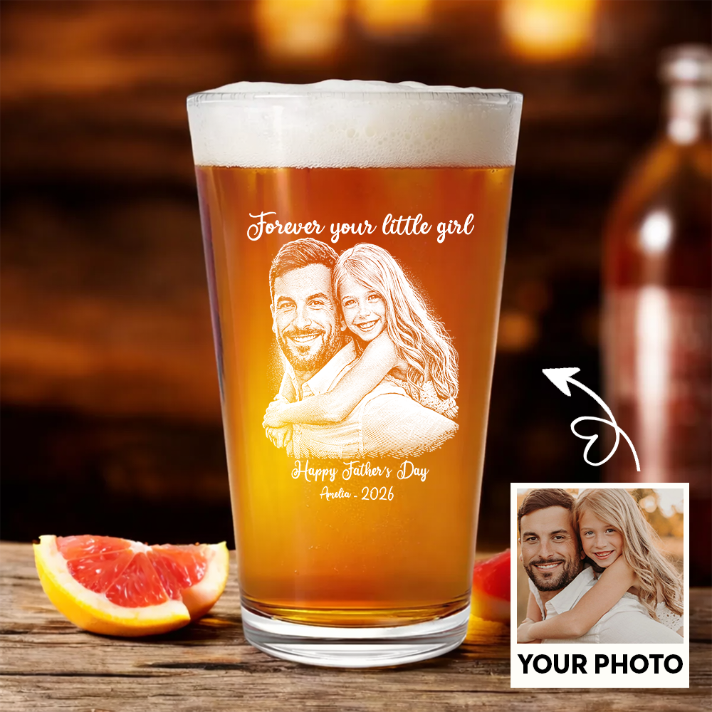 Custom Photo Happy Father's Day Wine Glass, Personalized Dad Gift THUC99
