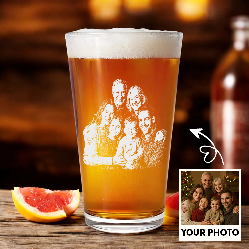 Custom Photo Family Love Papa Stemless Wine Glass, Personalized Gift For Father's Day THUC99
