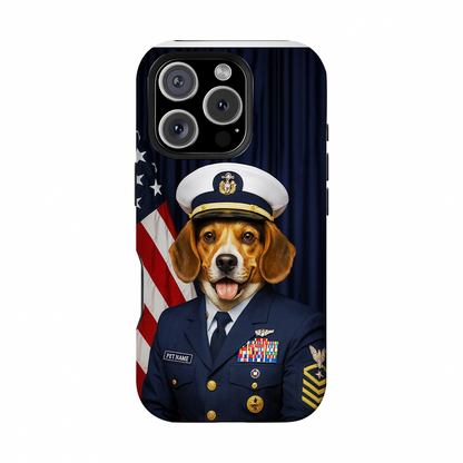 Custom Dog Photo Us Navy Phone Case _ Gift For Dog Lovers