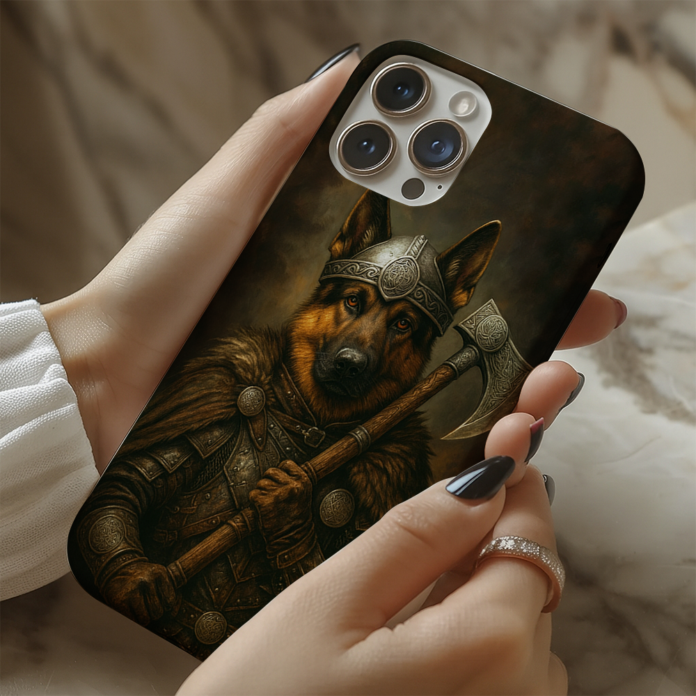 Custom Dog Photo Viking Warrior Phone Case _ Gift For Dog
