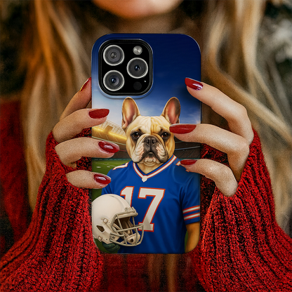 Custom Dog Photo Football Style Phone Case _ Gift For Dog Lovers