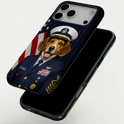 Custom Dog Photo Us Navy Phone Case _ Gift For Dog Lovers