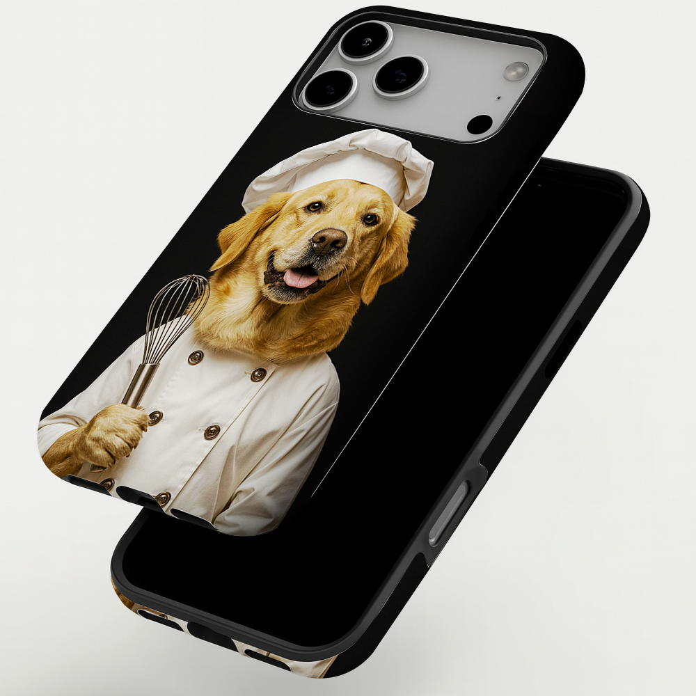 Custom Photo Dog Chef Phone Case _ Gift For Dog Lovers